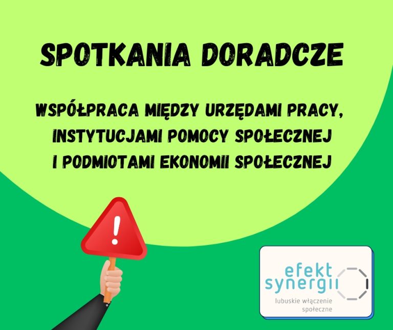 Spotkania doradcze – współpraca między urzędami pracy, instytucjami pomocy społecznej i podmiotami ekonomii społecznej