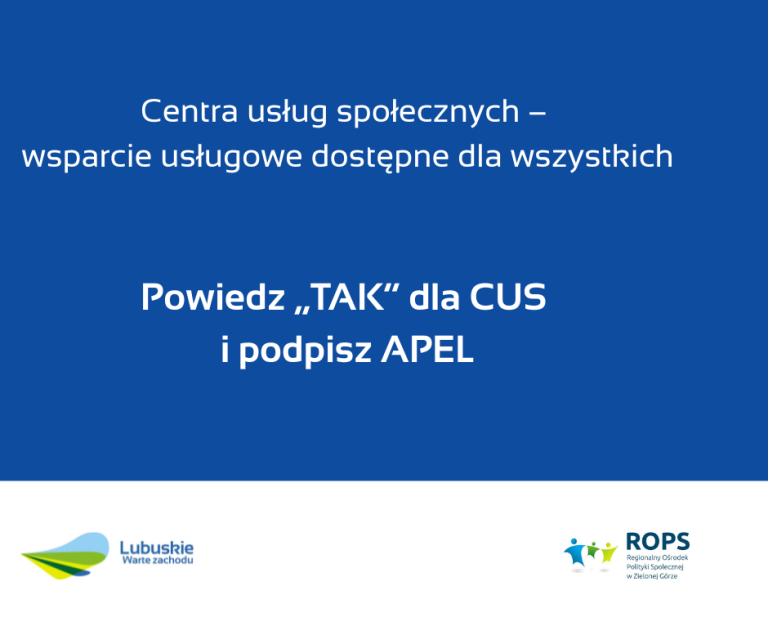 Powiedz „TAK” dla CUS – podpisz apel!
