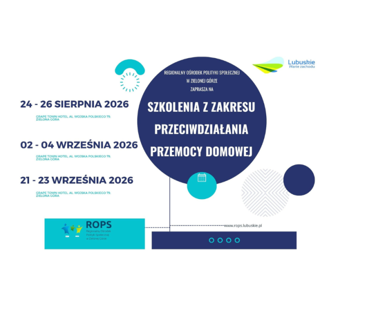 Szkolenia stacjonarne z zakresu przeciwdziałania przemocy domowej
