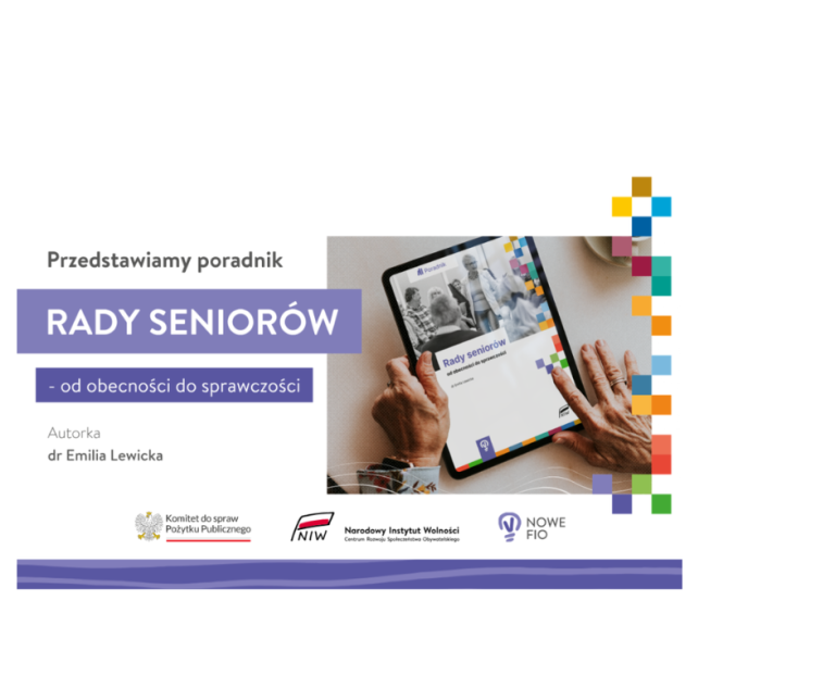 Poradnik „Rady seniorów – od obecności do sprawczości” już dostępny