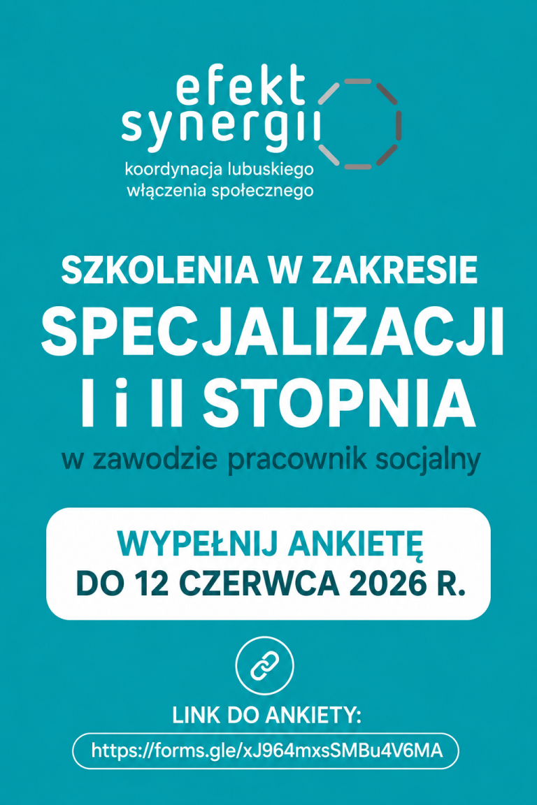 Szkolenia w zakresie specjalizacji I i II stopnia w zawodzie pracownik socjalny – ANKIETA BADAJĄCA ZAINTERESOWANIE UDZIAŁEM