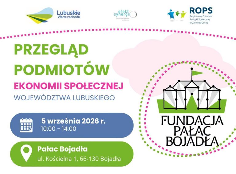 ZGŁOSZENIA DO PRZEGLĄDU PODMIOTÓW EKONOMII SPOŁECZNEJ WOJEWÓDZTWA LUBUSKIEGO