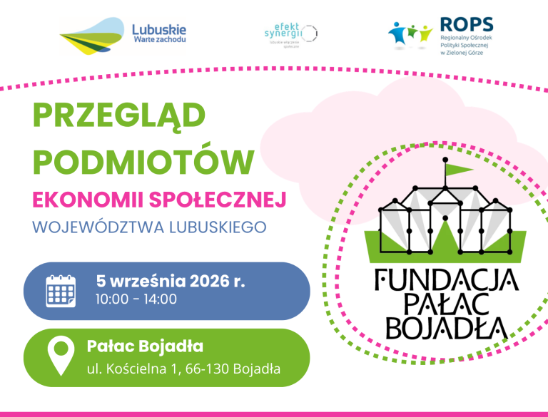 5 września zapraszamy na Przegląd Podmiotów Ekonomii Społecznej Województwa Lubuskiego