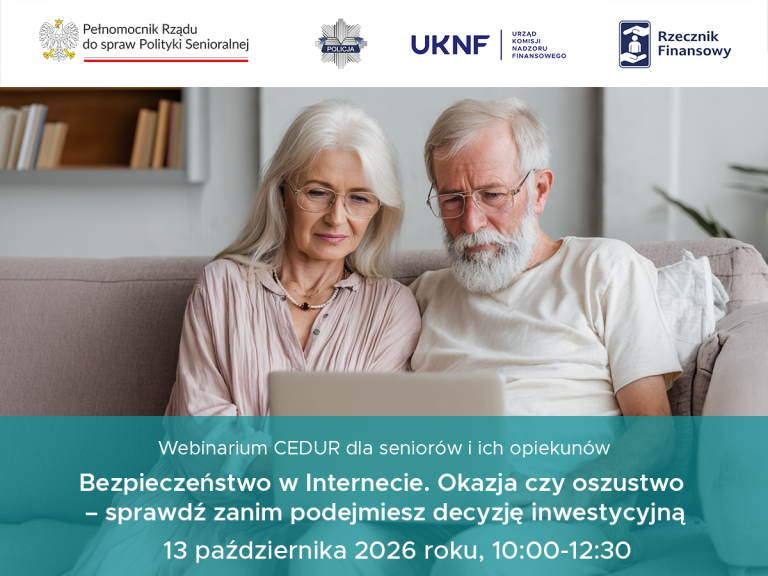 Bezpłatne webinarium dla seniorów