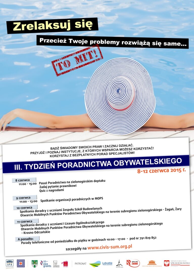 III Tydzień Poradnictwa Obywatelskiego  8 – 12 czerwca 2015
