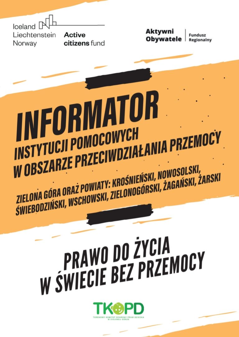 Informator instytucji pomocowych w obszarze przeciwdziałania przemocy