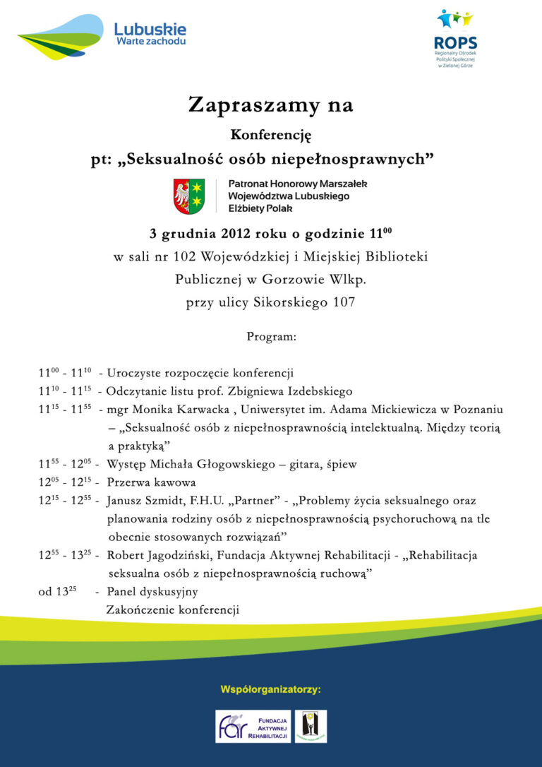 KONFERENCJE DOTYCZĄCE PROBLEMATYKI OSÓB NIEPEŁNOSPRAWNYCH